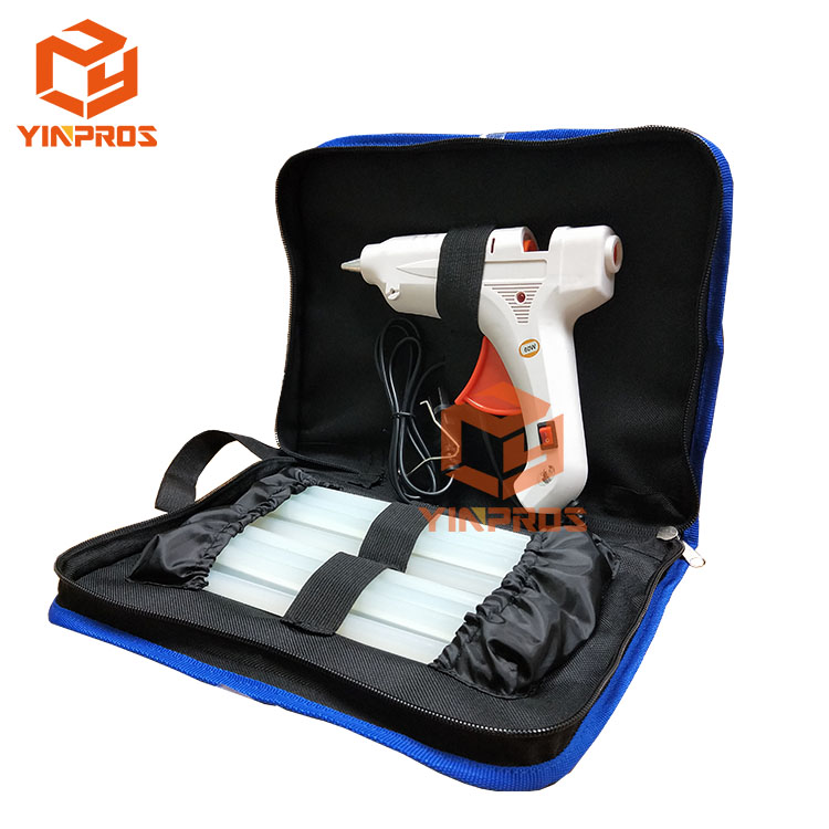 good quality hot melt glue gun with transprarent glue stick packed in tools bag tool kit(图2)